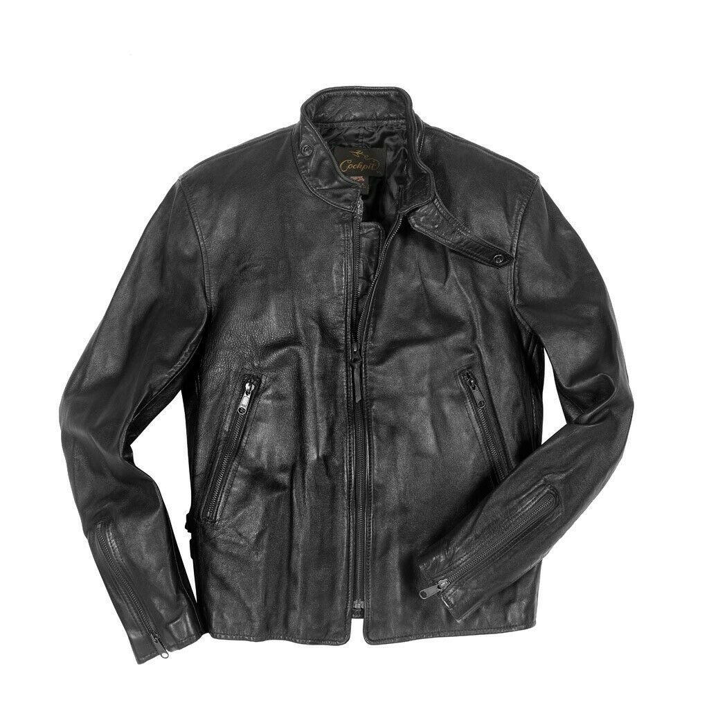 Cockpit Vintage Motorcross Horsehide Leather Jacket Z21A026 Size XL Made in USA NWOT